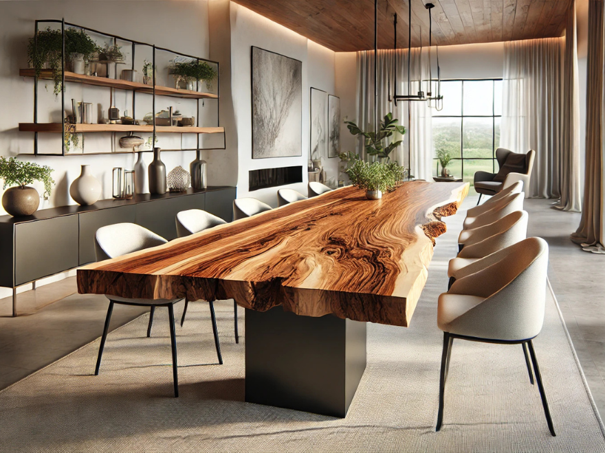 Oak Log Board – 3100 x 500 x 50 mm – Sanded