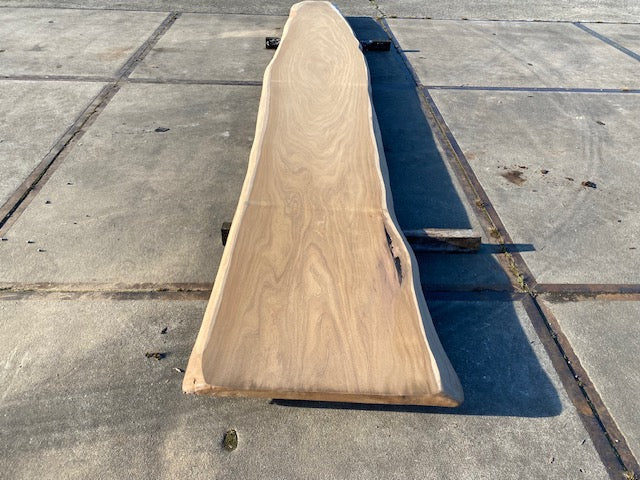 Afrormosia Live Edge Slab – 4260 x 900 x 80 mm – Sanded