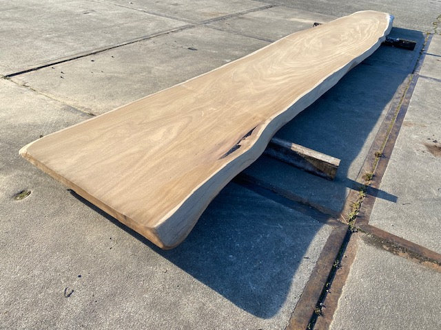 Afrormosia Live Edge Slab – 4260 x 900 x 80 mm – Sanded